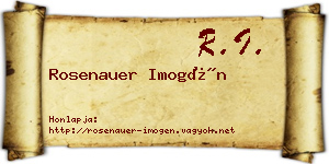 Rosenauer Imogén névjegykártya